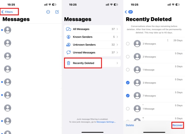 Récupérer les messages supprimés sur iPhone 14 Pro