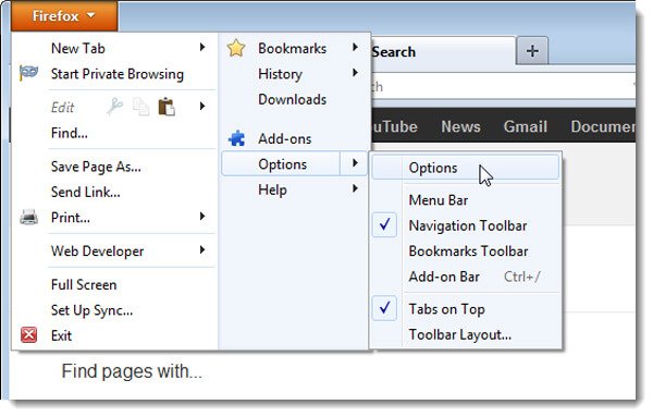 Wiederherstellen des Google Mail-Kontos in Firefox