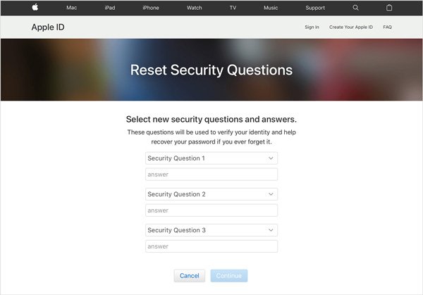 iCloudパスワードを回復する