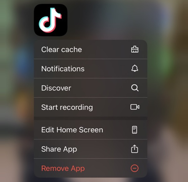 Reinstale o Tiktok iPhone