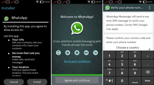 Installer WhatsApp på nytt