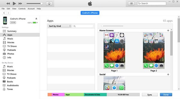 Désinstaller des applications via iTunes