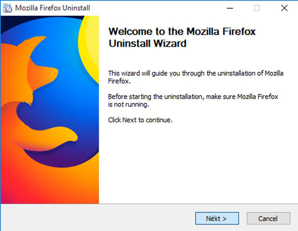 Távolítsa el a Firefox Windows 7-et