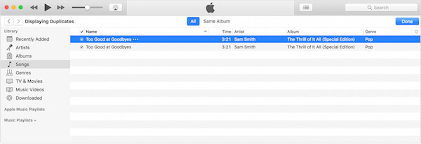 Távolítsa el a duplikátumokat az iTunes alkalmazásban