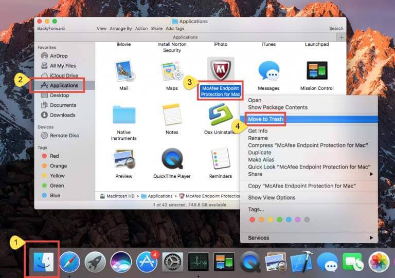 Como desinstalar mcafee de mi mac