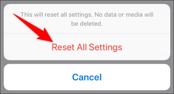 Reset alle instellingen iPhone