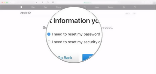 Nulstil Apple ID Password