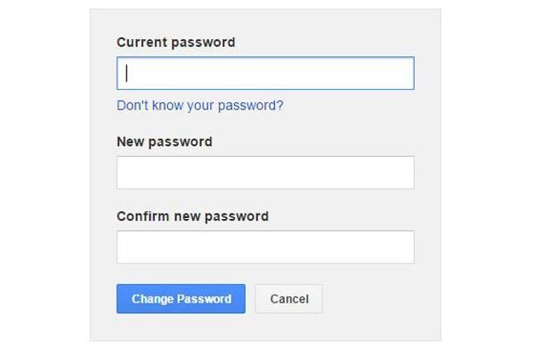 Réinitialiser le mot de passe Gmail dans l'application Gmail