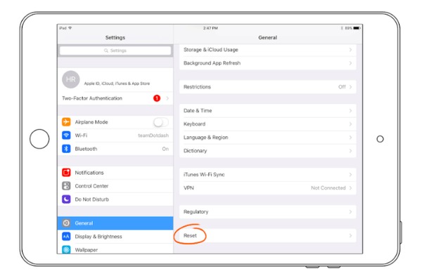 Setzen Sie das iPad-Netzwerk zurück