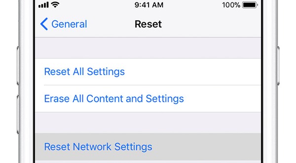 Réinitialiser les paramètres réseau de l'iPhone