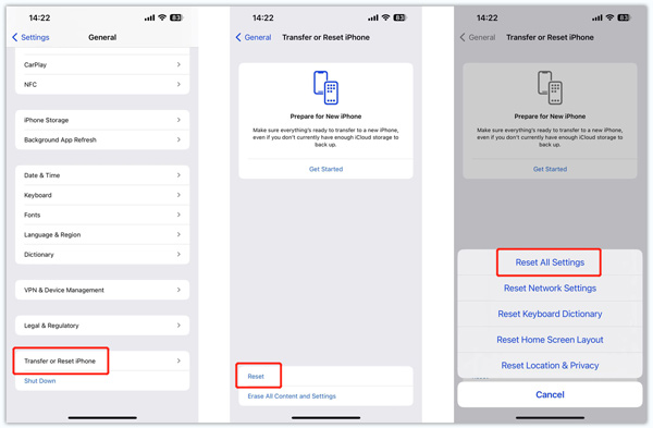 Reset iPhone Restriction Settings