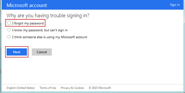 Microsoft account