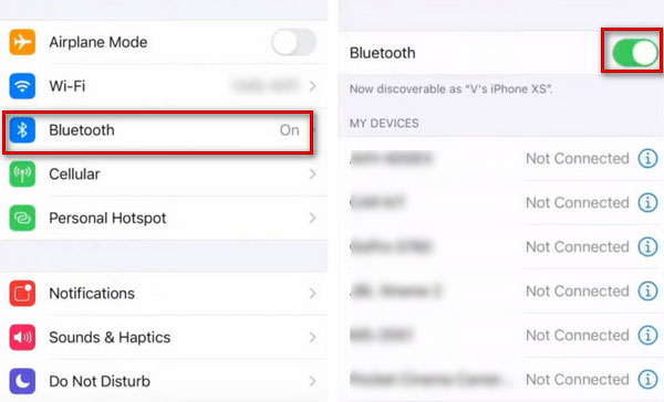 Перезапустите Bluetooth