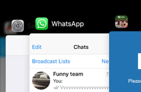 Indítsa újra a WhatsApp alkalmazást