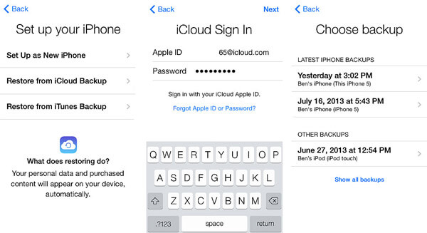 Restaurar o Apple ID do iCloud