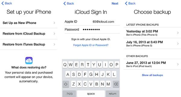 Восстановить фотографии из iCloud