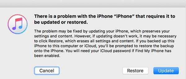 Restore in iTunes