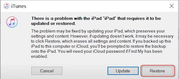 Restore iPad iTunes
