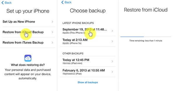restore notes from iCloud