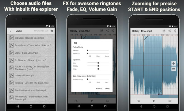 Aplicación Ringtone Slicer Fx