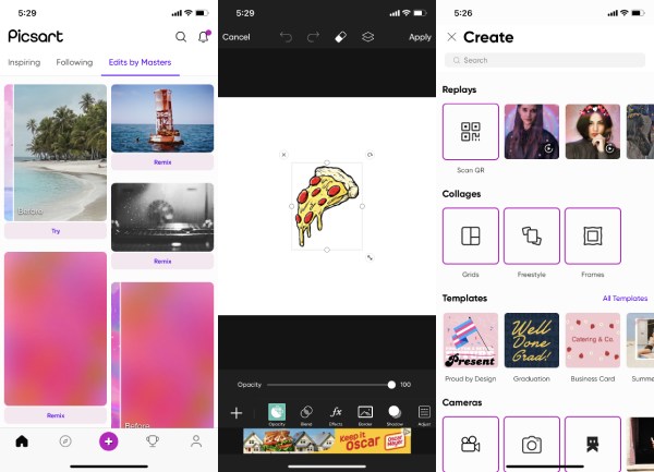 Повышение разрешения изображения с помощью Picsart на iPhone