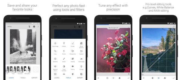 Augmentation de la résolution d'image avec Snapseed sur Android