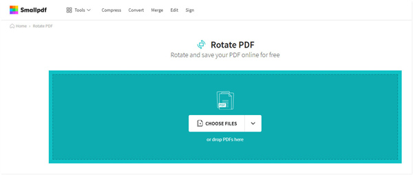 Faire pivoter PDF smallpdf en ligne