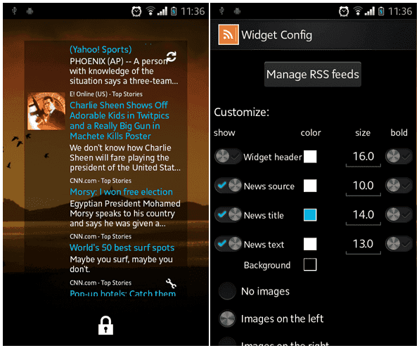 RSS Widget'ı