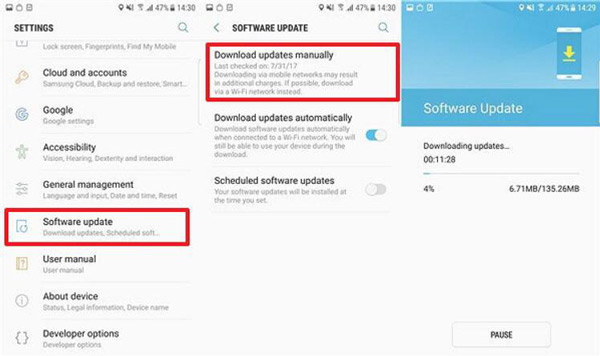 Actualización de software de Samsung