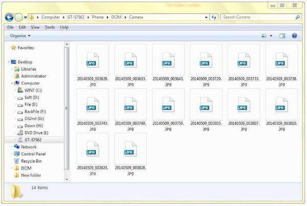 Samsungの写真をコンピューターに保存する