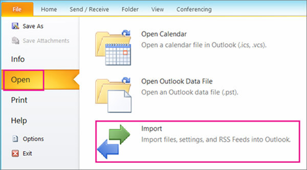 Salva in Outlook