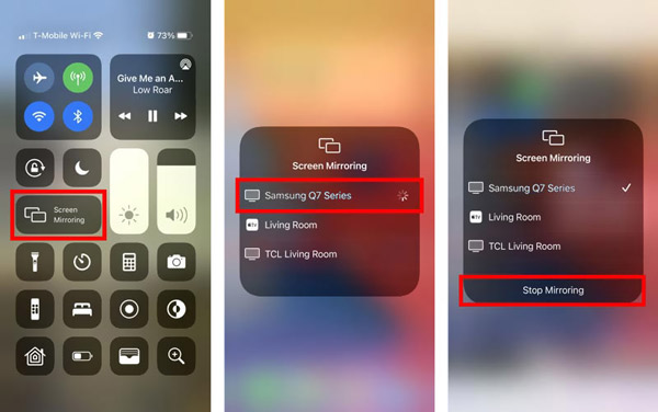 Miroir d'écran iPhone vers Samsung TV via Airplay