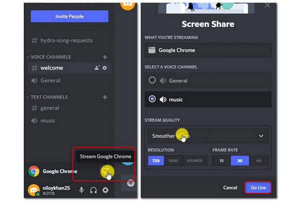 Screen Sharing Settings Discord