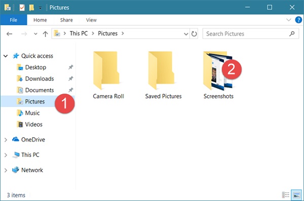 スクリーンショットフォルダPC