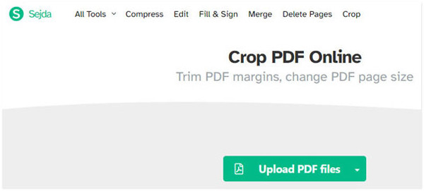 Sejda crop pdf en línea