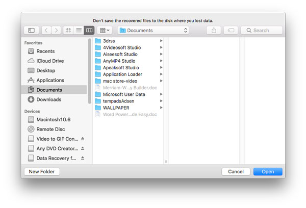 Select A Folder Mac