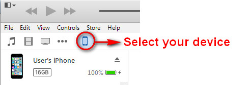 Select iOS device