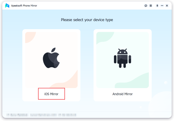 Wählen Sie iOS-Mirror