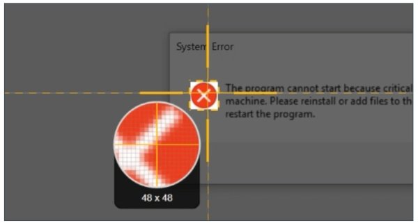 Válassza a Snagit felvételi régió lehetőséget