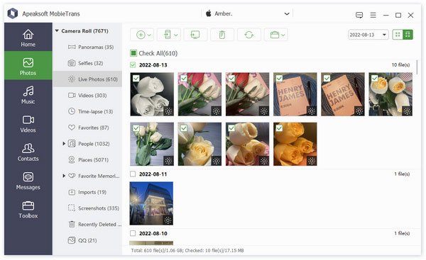 Select Target App Photos