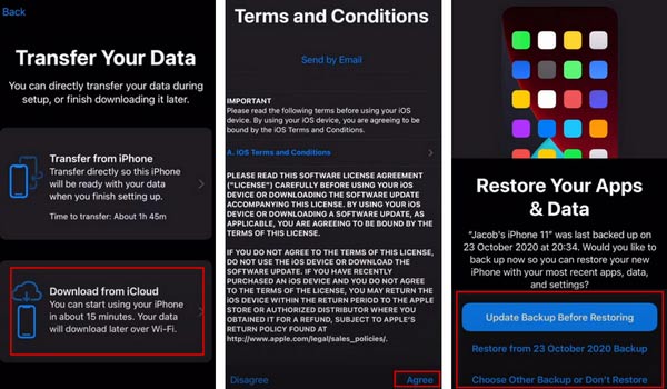 Sélectionnez pour transférer depuis le téléchargement