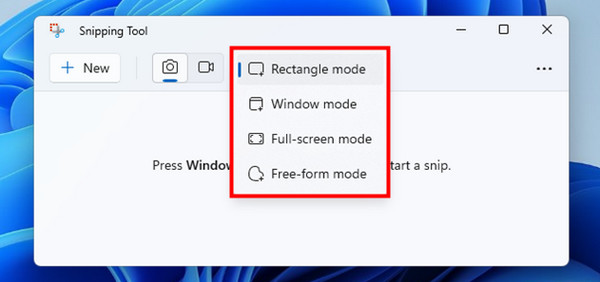 Sélection du mode Win 11