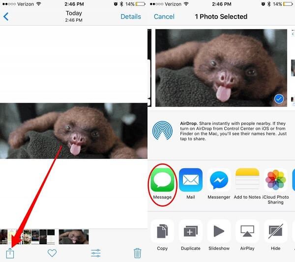 Envoyer des messages GIF