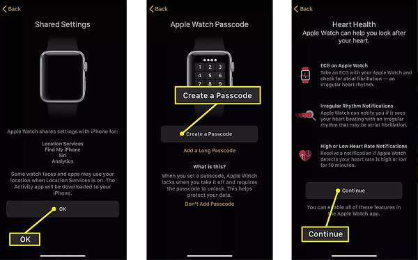 Définir le mot de passe Apple Watch