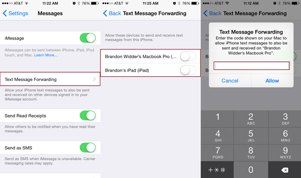 Configurer l'iPhone iMessage