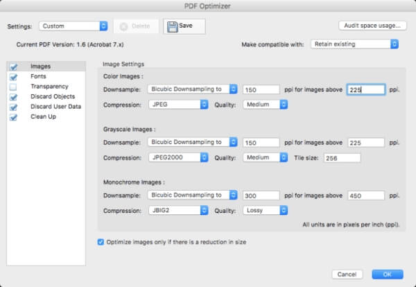 impostazione dell'interfaccia