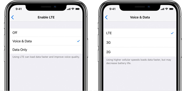 Configurações Dados Celulares