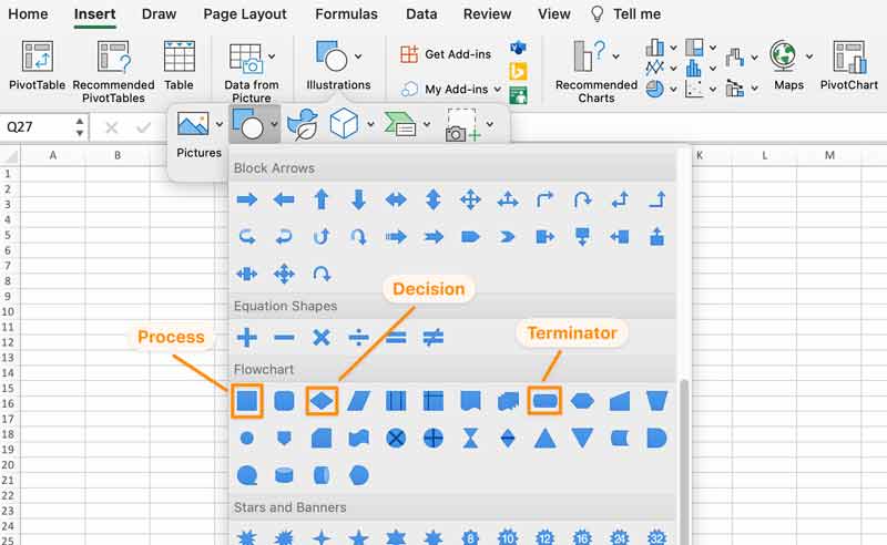 Formas Excel