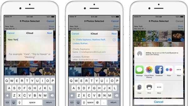 Share an album on iPhone with iCloud users