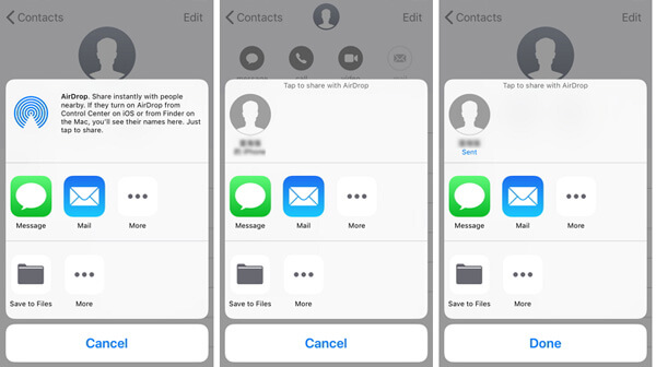 Synchroniser les contacts avec AirDrop